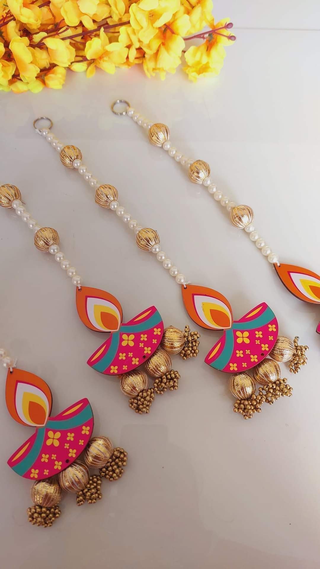 Wall Decor Diya Pearl Wall Hangings