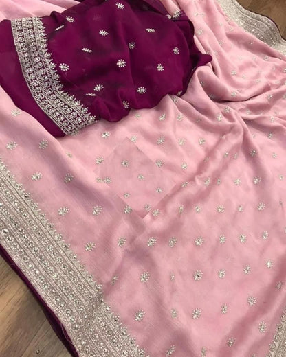 Chinon Silk Saree