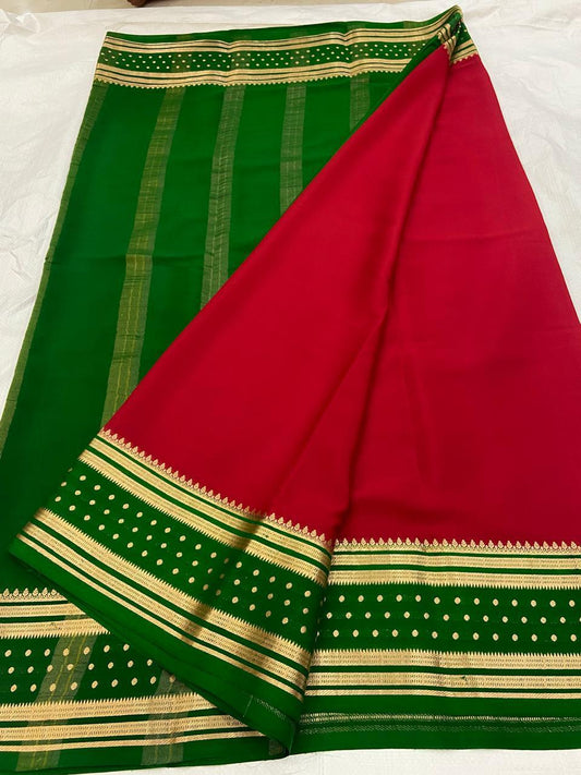 Plain Mysore Silk Sarees 120 gsm