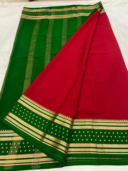Plain Mysore Silk Sarees 120 gsm