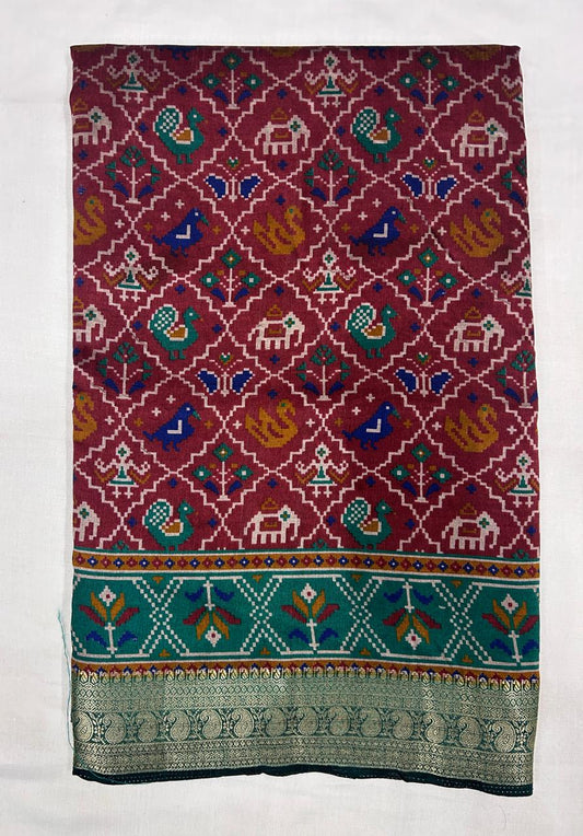 Patola Dual Tone Soft Silk Sarees