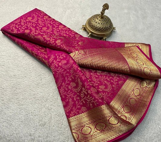 Brocade Pure Mysore Silk Sarees