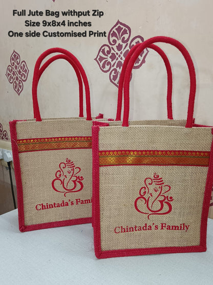 Customized Jute Thamboolam/Gifts Bags