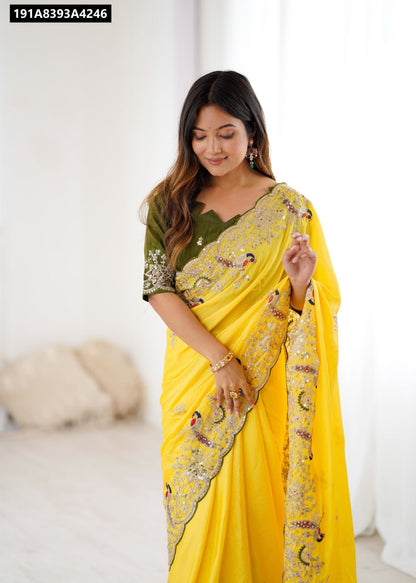 Chinon Silk Saree