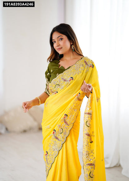 Chinon Silk Saree