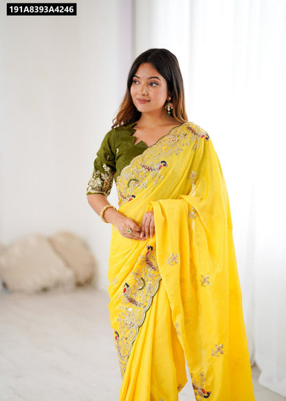 Chinon Silk Saree