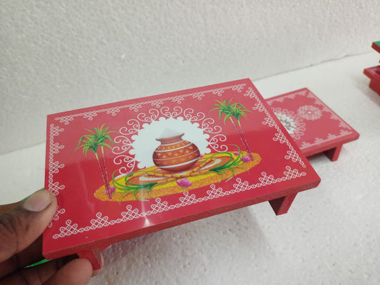 Pongal Themed MDF Manai Set of 10