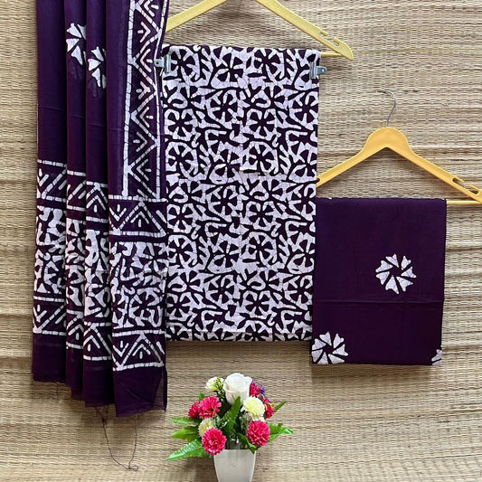 Batik cotton dress material