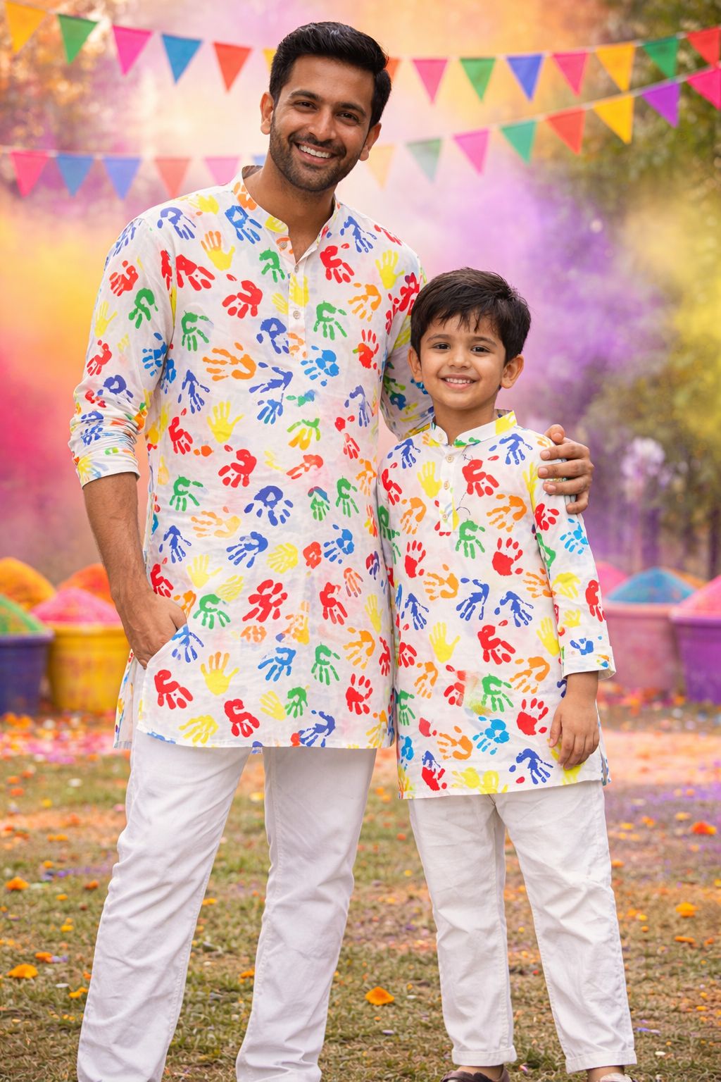 Holi Special Dad & Son Kurta Combo