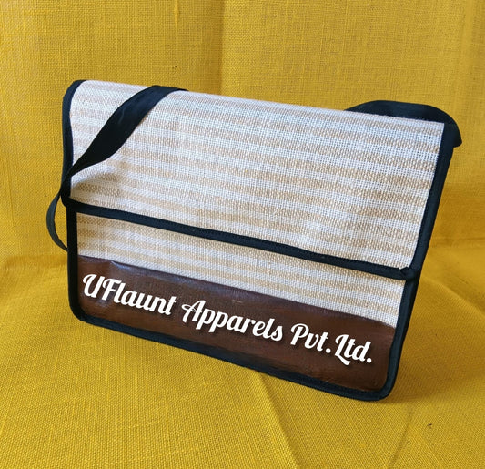 Customised eco friendly jute office Laptop Bags. Prebook now at UFlaunt