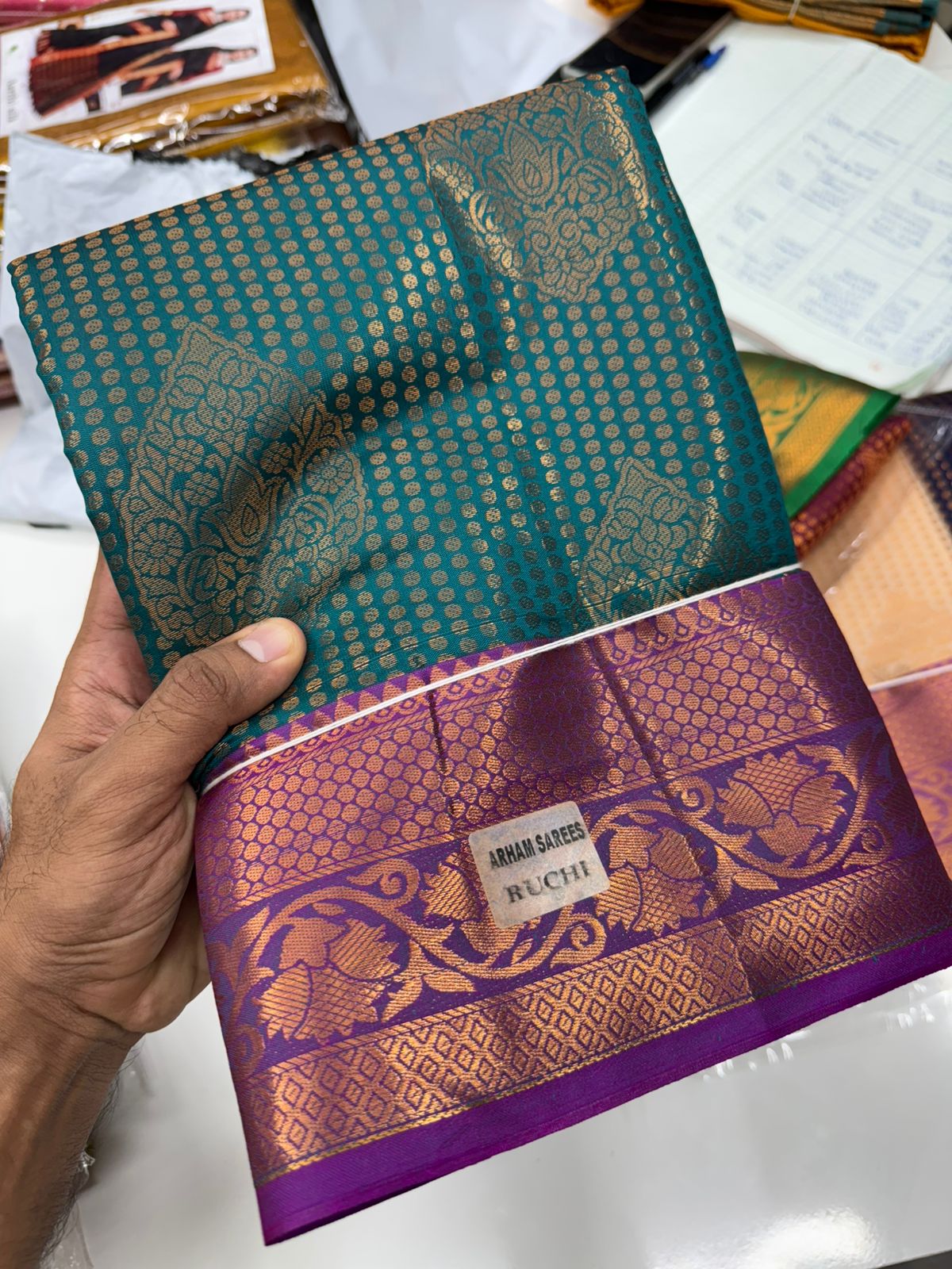 Brocade Semi silk sarees