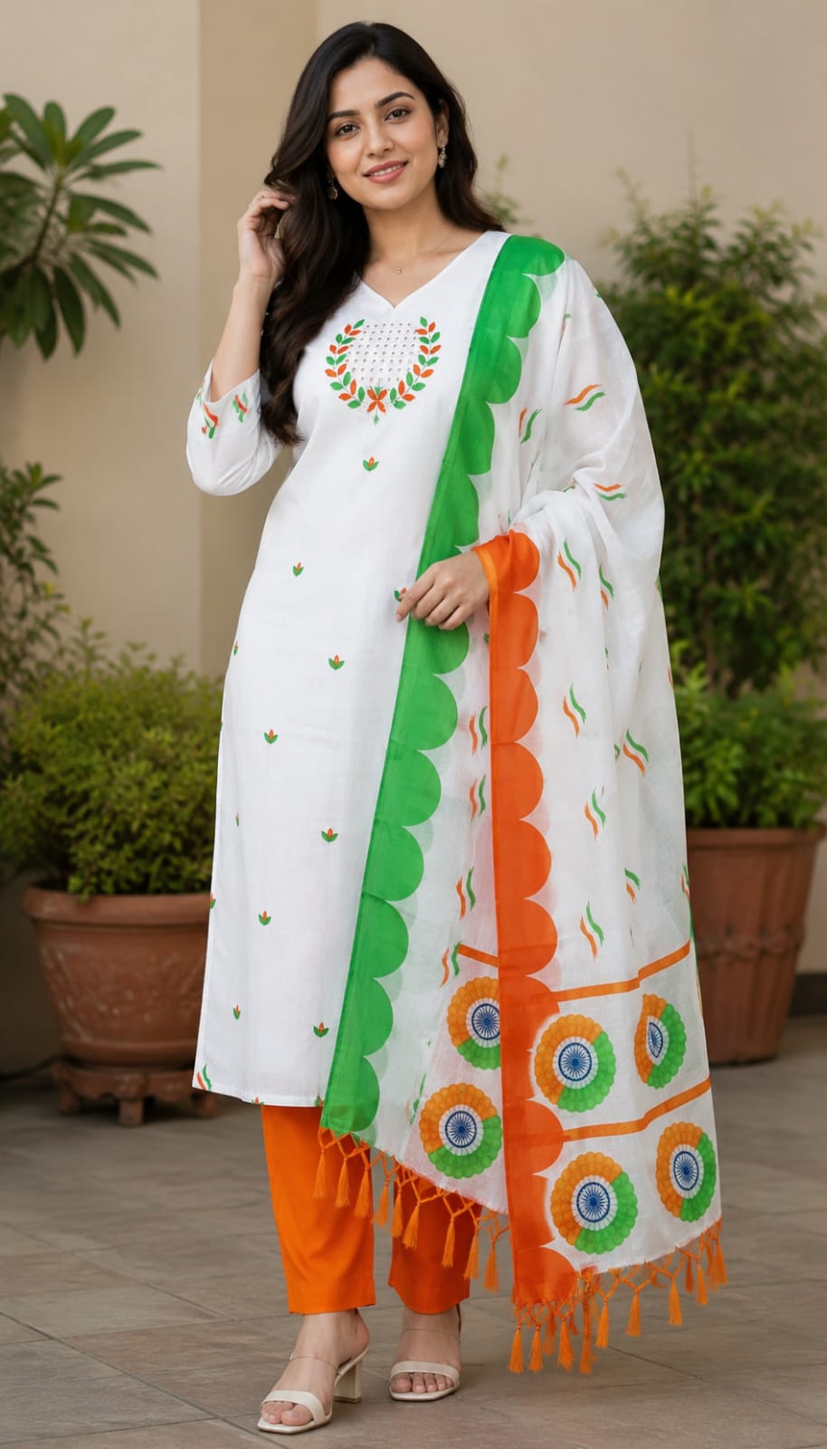 Tricolour Dress Material