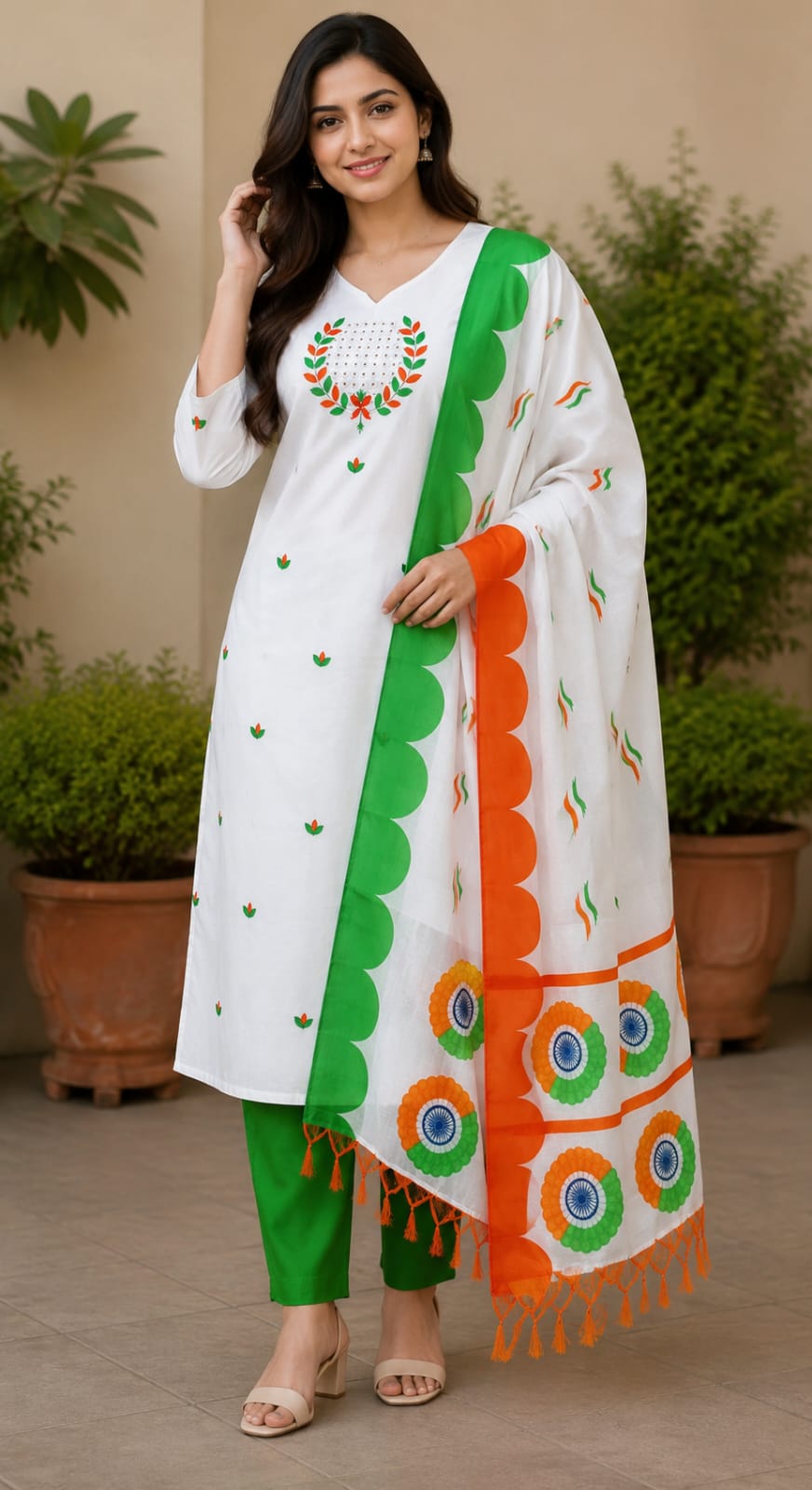 Tricolour Dress Material