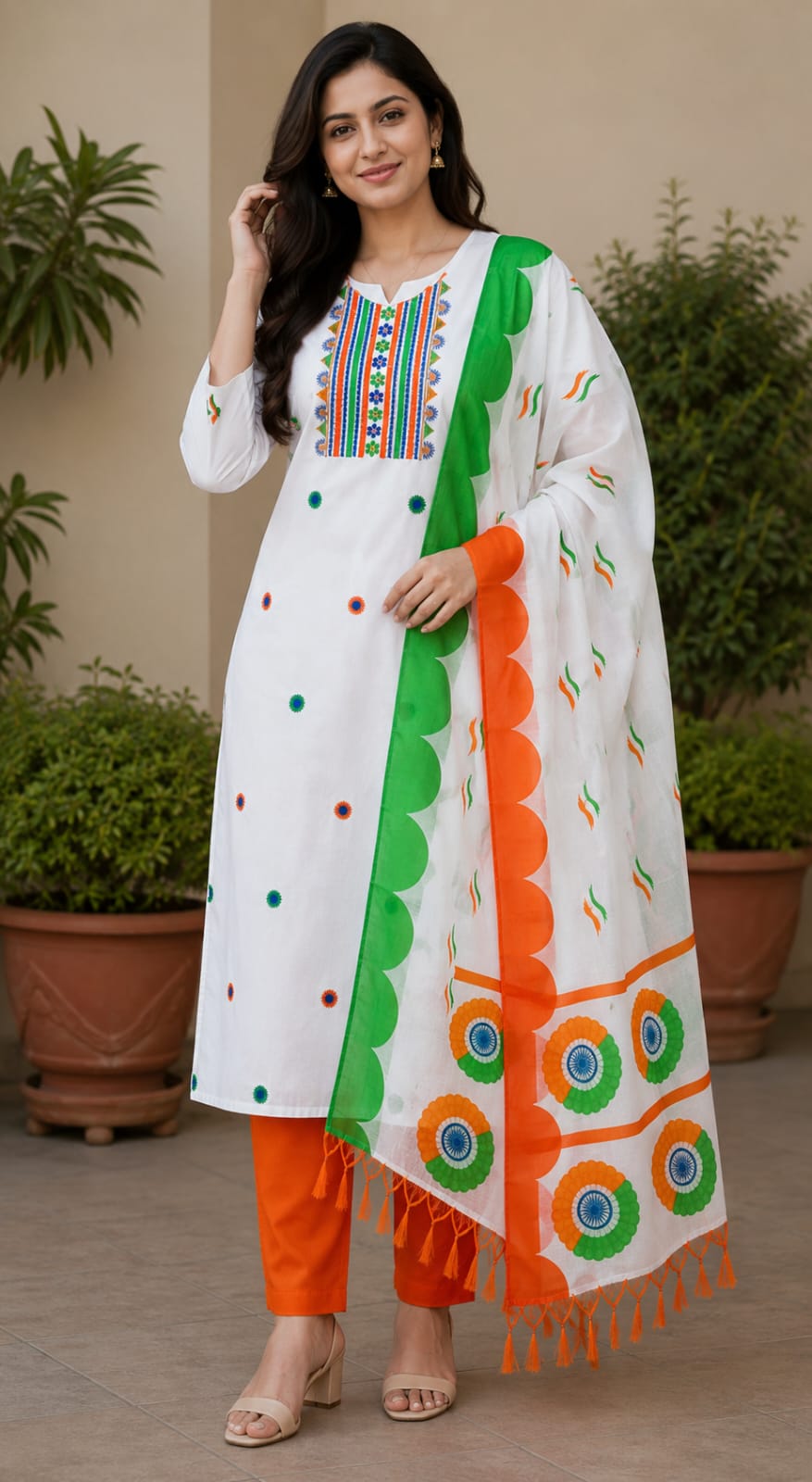 Tricolour Dress Material