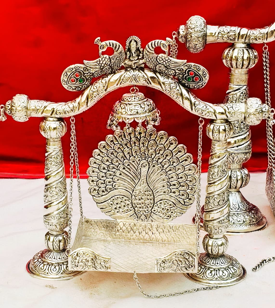 Baby Krishna German Silver Jhula