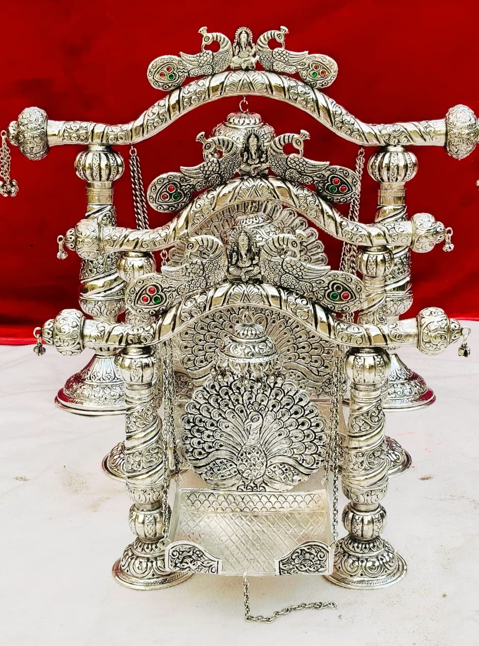 Baby Krishna German Silver Jhula