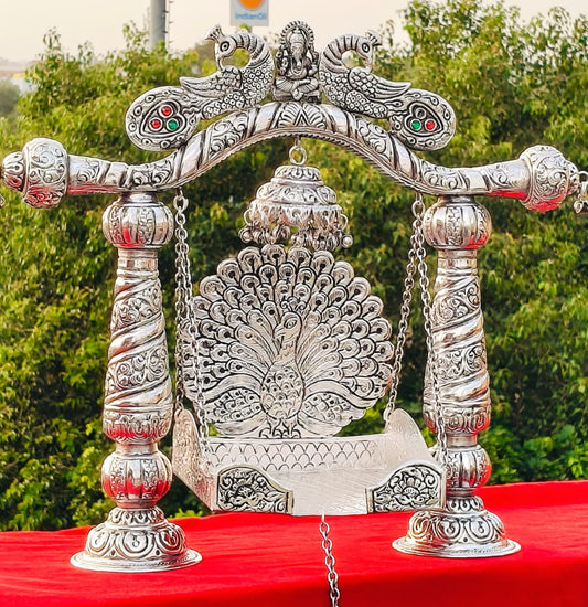Baby Krishna German Silver Jhula