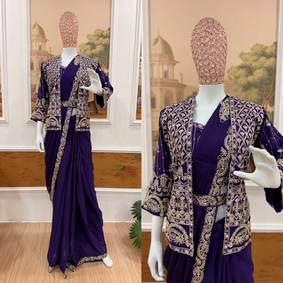 Readymade Saree Georgette