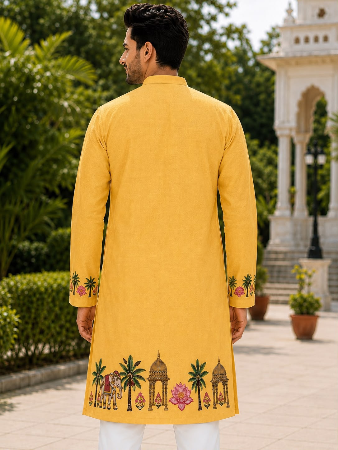 Ganpati  Printed Men's  Kurta