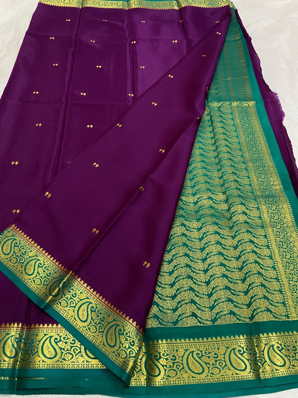 Mango Border Mysore Silk Sarees