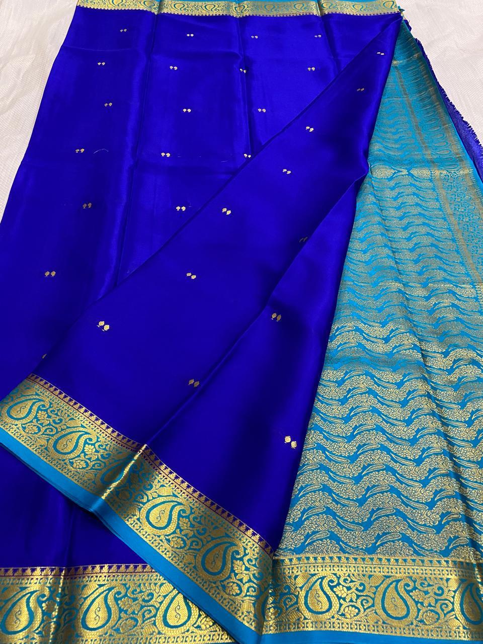 Mango Border Mysore Silk Sarees