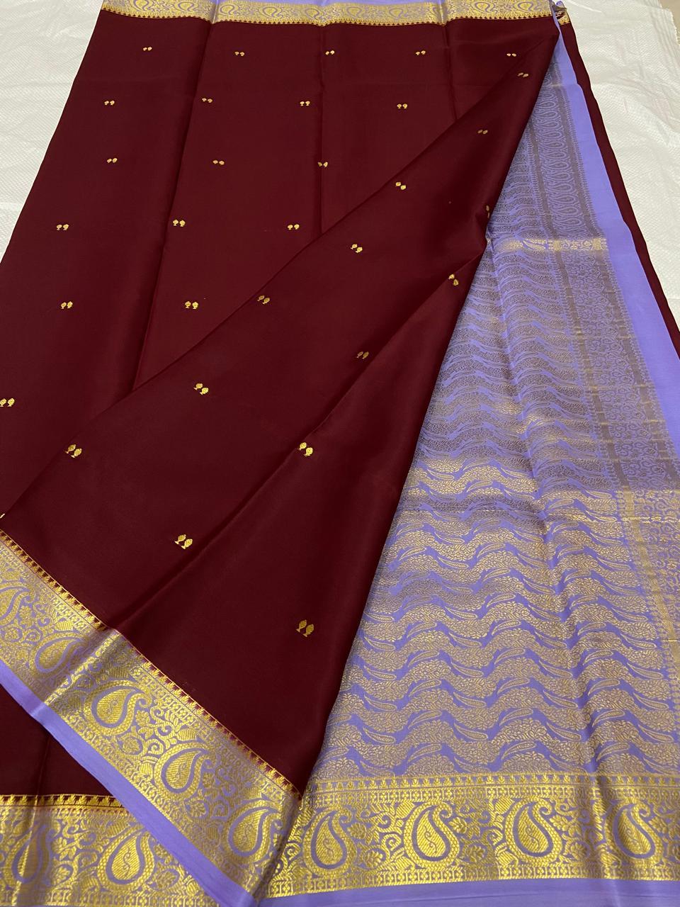 Mango Border Mysore Silk Sarees