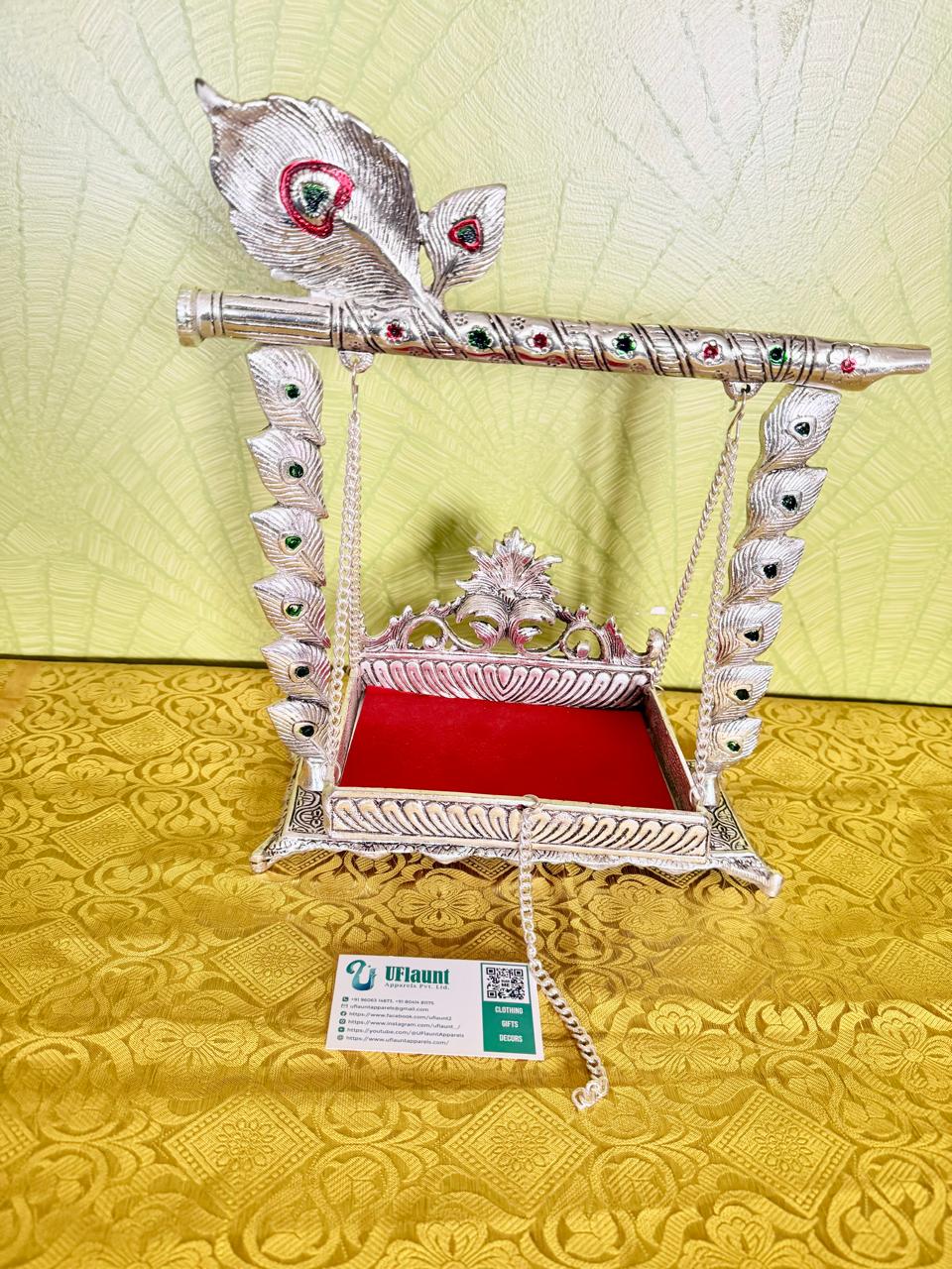 Baby Krishna German Silver Jhula