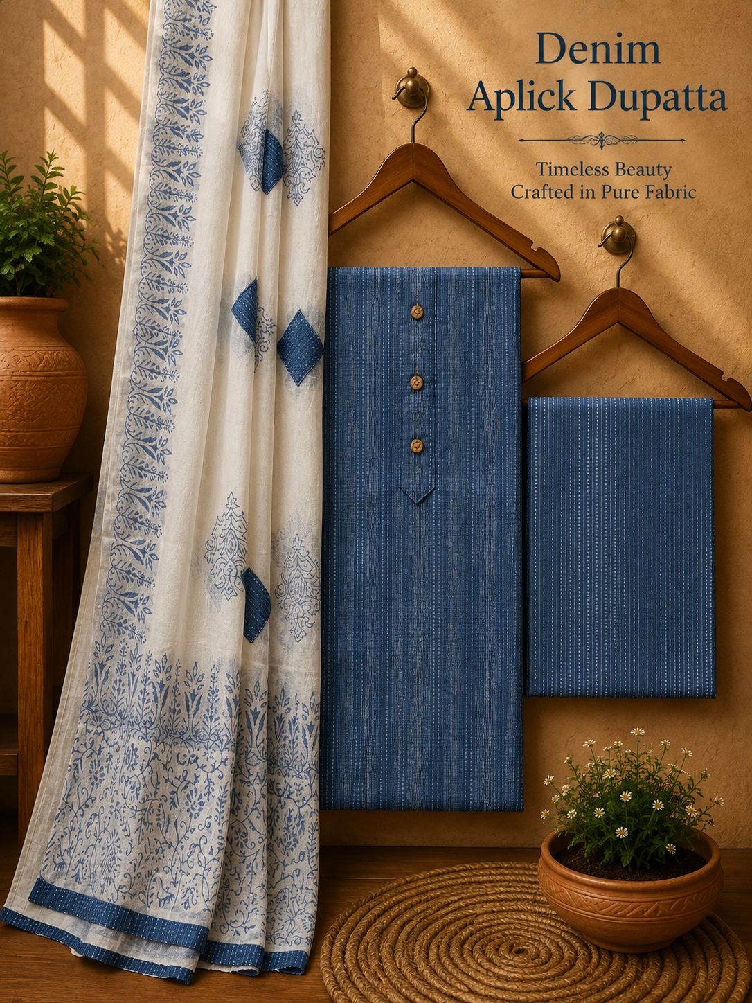 Denim cotton dress material