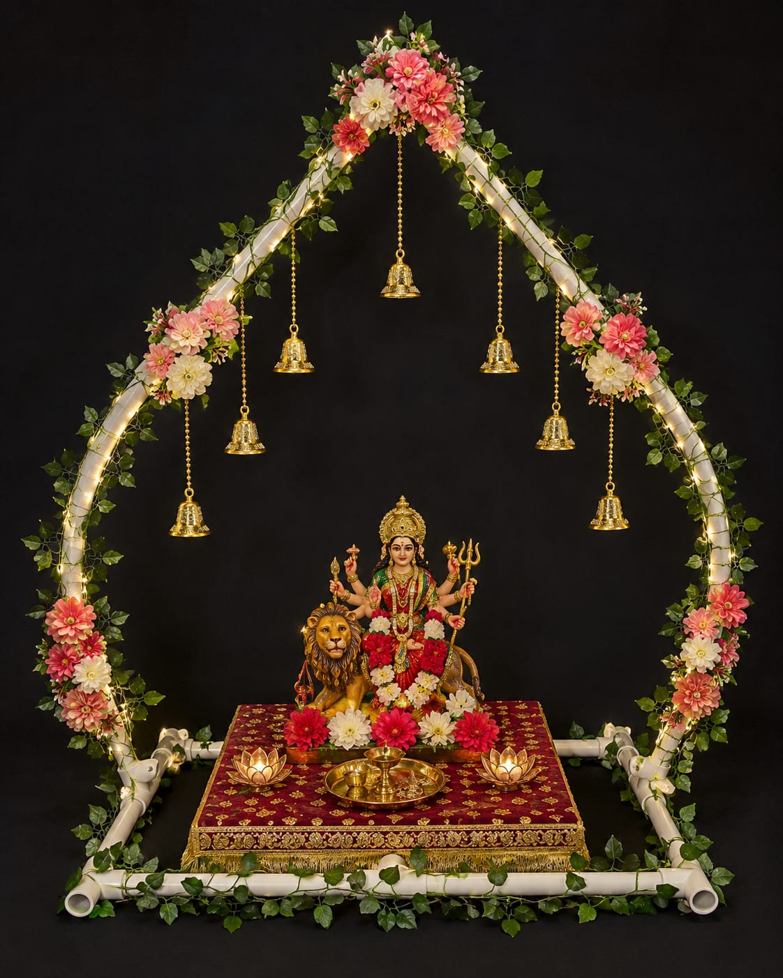 Navratri Kalash Mala Stand