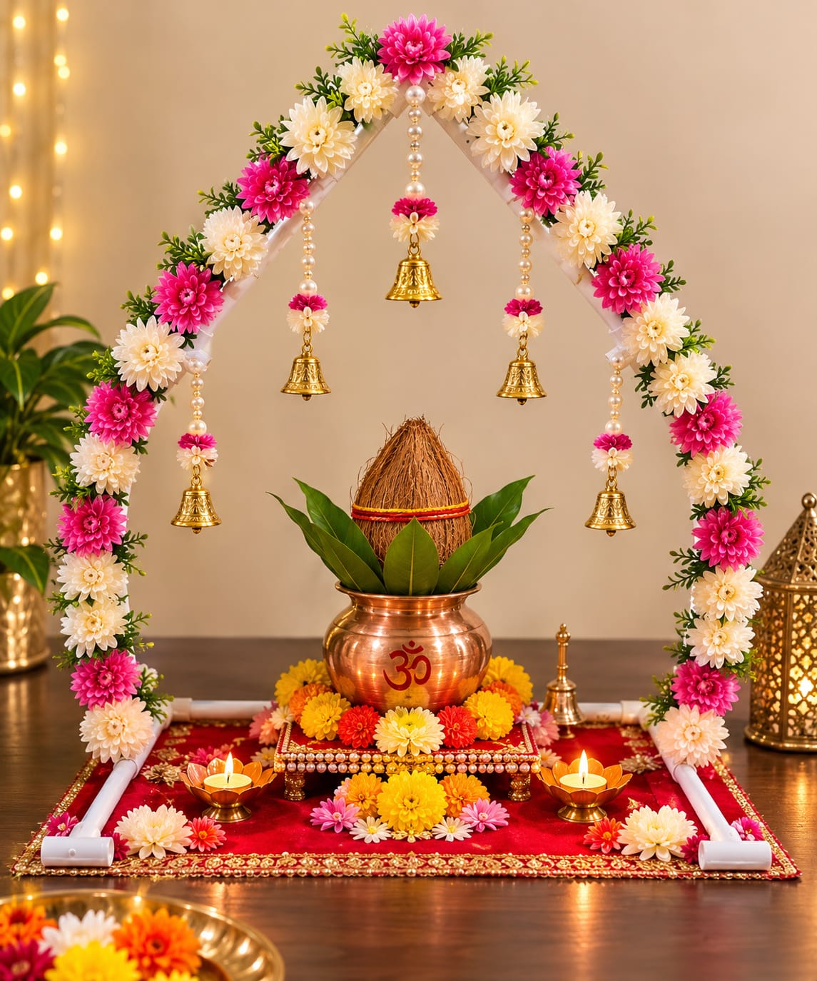 Navratri Kalash Mala Stand