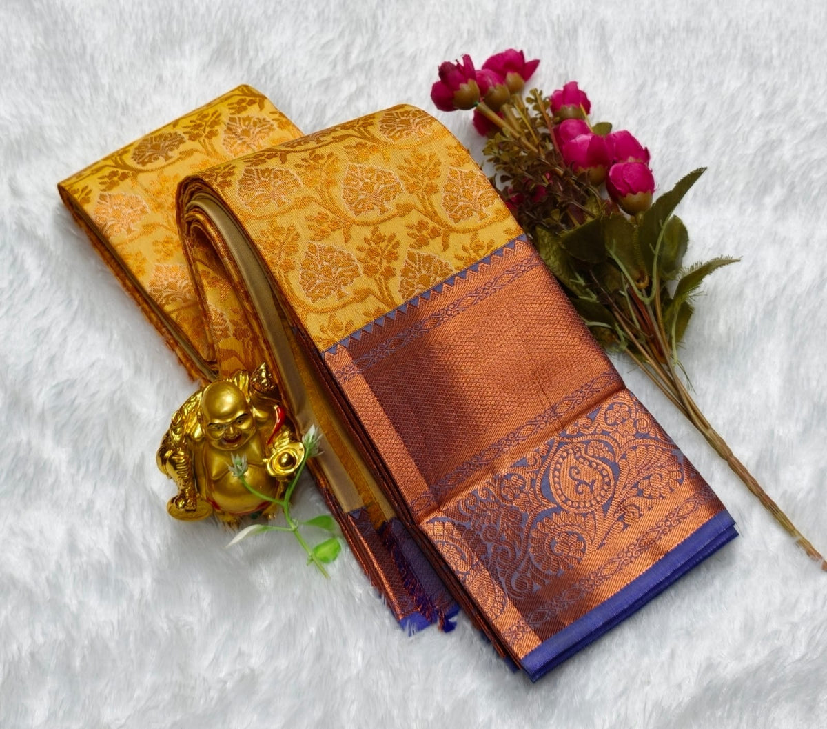 Muhurtham Pattu Dharmavaram Wedding Silk Sarees - Original Dharmavaram Silk Saree for Muhurtham - Double Warp Wedding Silk - Heavy Zari Border & Rich Pallu - Bridal Wedding Silk Saree