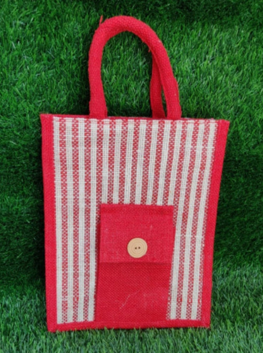Jute Shopping Bags With Pocket