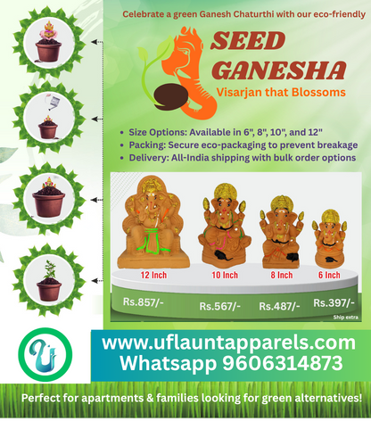 Eco-Friendly Seed Ganesha – Celebrate & Grow a New Life this Ganesh Chathurthi - Ganpati Festive - Worldwide Shipping Available