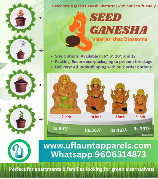 Eco-Friendly Seed Ganesha – Celebrate & Grow a New Life this Ganesh Chathurthi - Ganpati Festive - Worldwide Shipping Available
