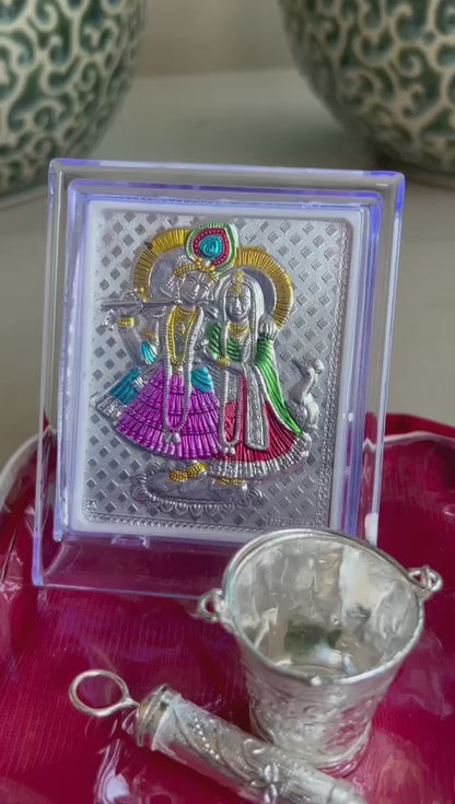 Holi Gifts Bucket Pichkari set in German Silver