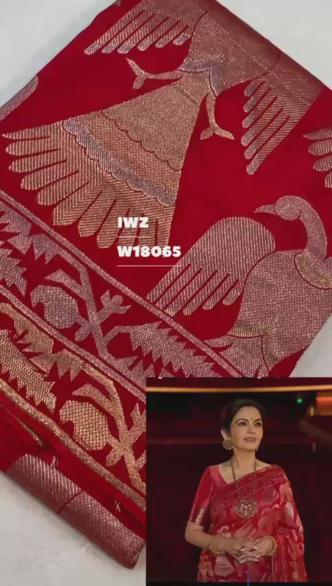 Banarasi Kathan Ikkat Style saree