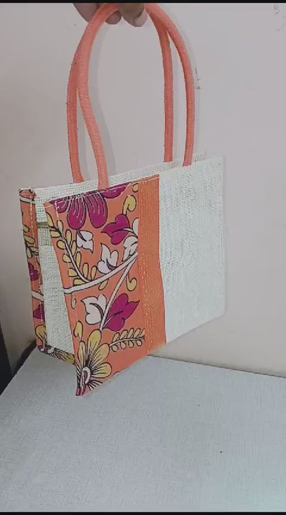 Jute Small Handbag Set of 10