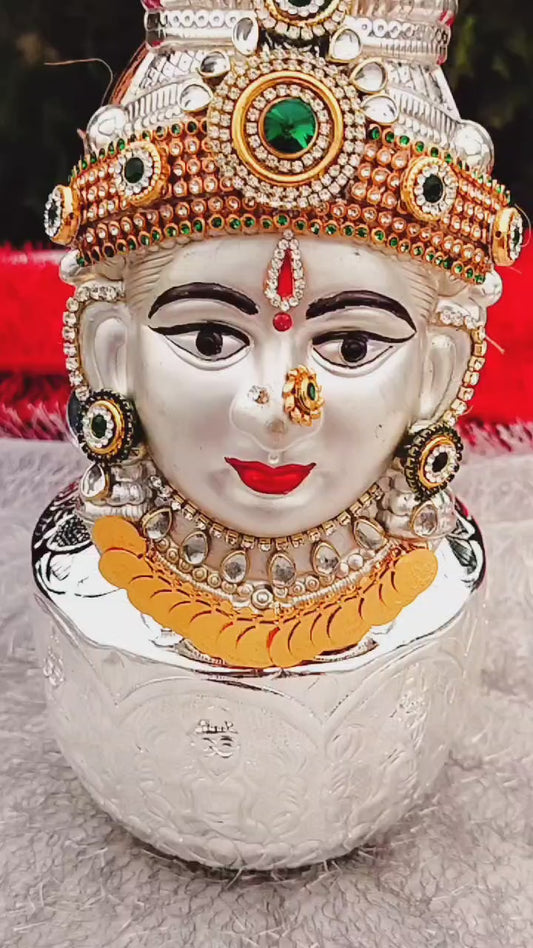 German Silver Lakshmi Face