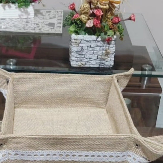 Jute foldable travel trays
