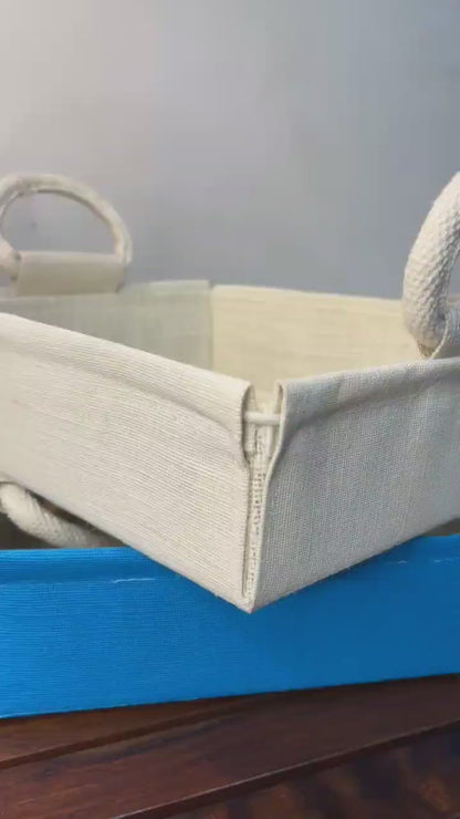 Jute Foldable Trays set of 10