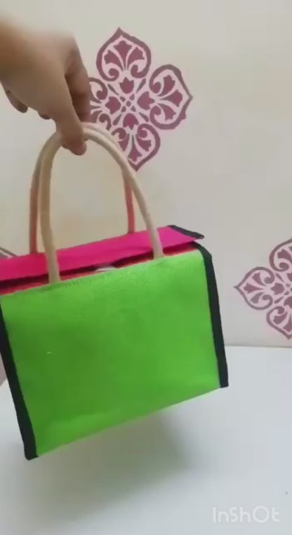Jute Lunch Bags set of 8