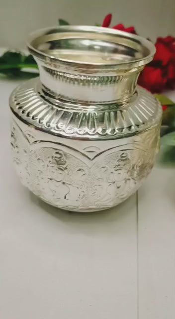 German Silver Ashtalakshmi Kalasha