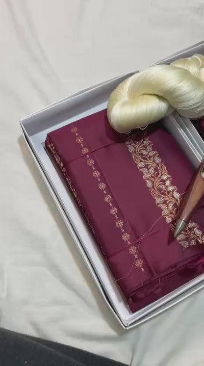 Trendy Borderless Kanchi Silk Sarees