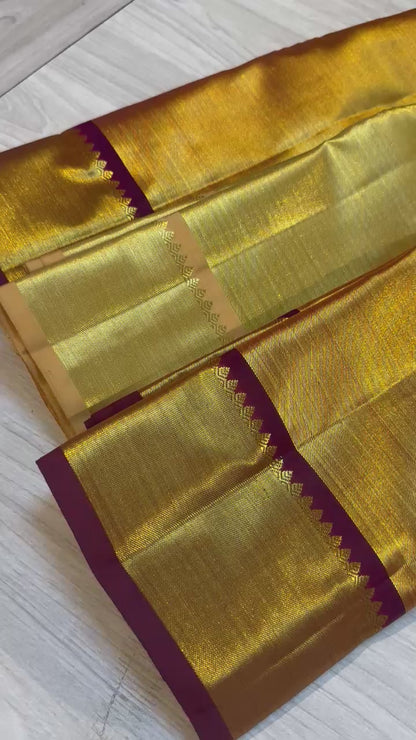 Golden Kanchi Bridal Silk Sarees