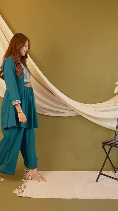 Cotton Slub Kurti Pant