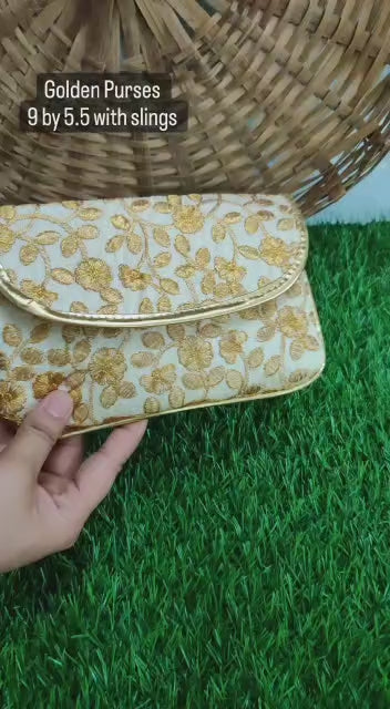 Golden Jari Sling bags gifting