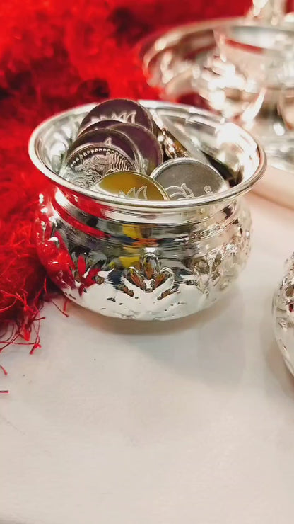 German Silver Complete Laxmi Pooja Set