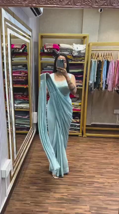 Readymade Saree Georgette