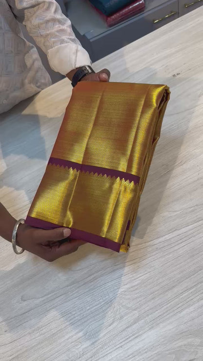 Golden Kanchi Bridal Silk Sarees