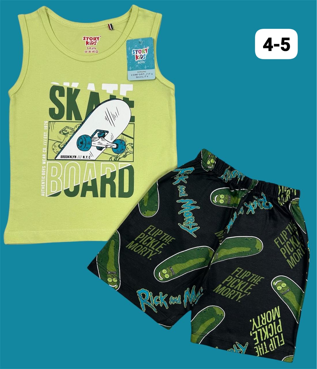 Boys Sleeveless Cotton T-shirts and Shorts